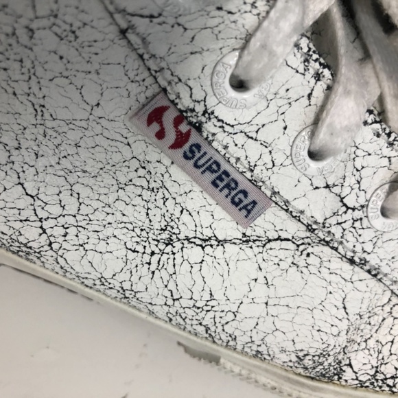 Cracked leather hightop supergas shoes size 7.5 - Picture 10 of 13
